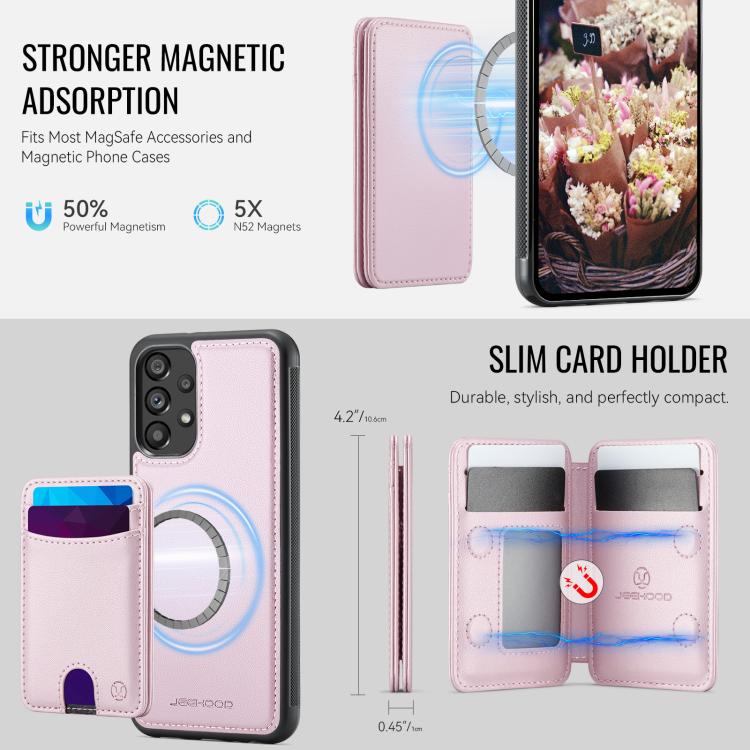 For Samsung Galaxy A52 5G / 4G / A52s 5G JEEHOOD J10 Flip Card Bag MagSafe Split RFID Leather Phone Case
