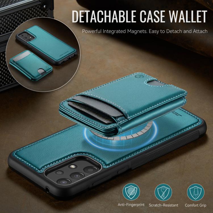 For Samsung Galaxy A52 5G / 4G / A52s 5G JEEHOOD J10 Flip Card Bag MagSafe Split RFID Leather Phone Case