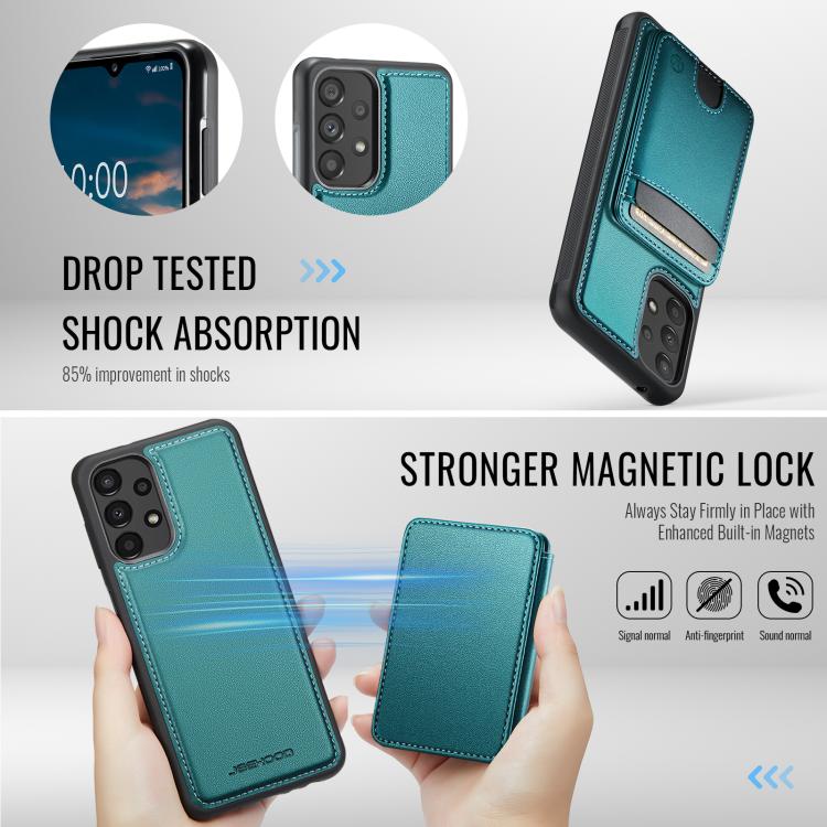 For Samsung Galaxy A52 5G / 4G / A52s 5G JEEHOOD J10 Flip Card Bag MagSafe Split RFID Leather Phone Case