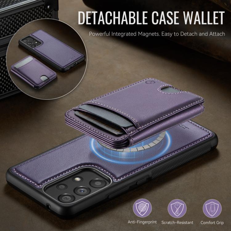 For Samsung Galaxy A53 5G JEEHOOD J10 Flip Card Bag MagSafe Split RFID Leather Phone Case