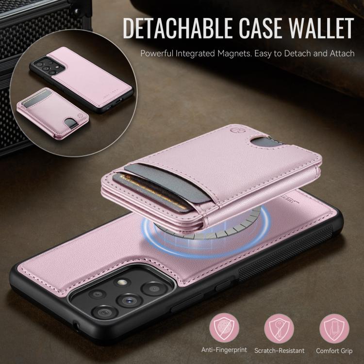 For Samsung Galaxy A53 5G JEEHOOD J10 Flip Card Bag MagSafe Split RFID Leather Phone Case