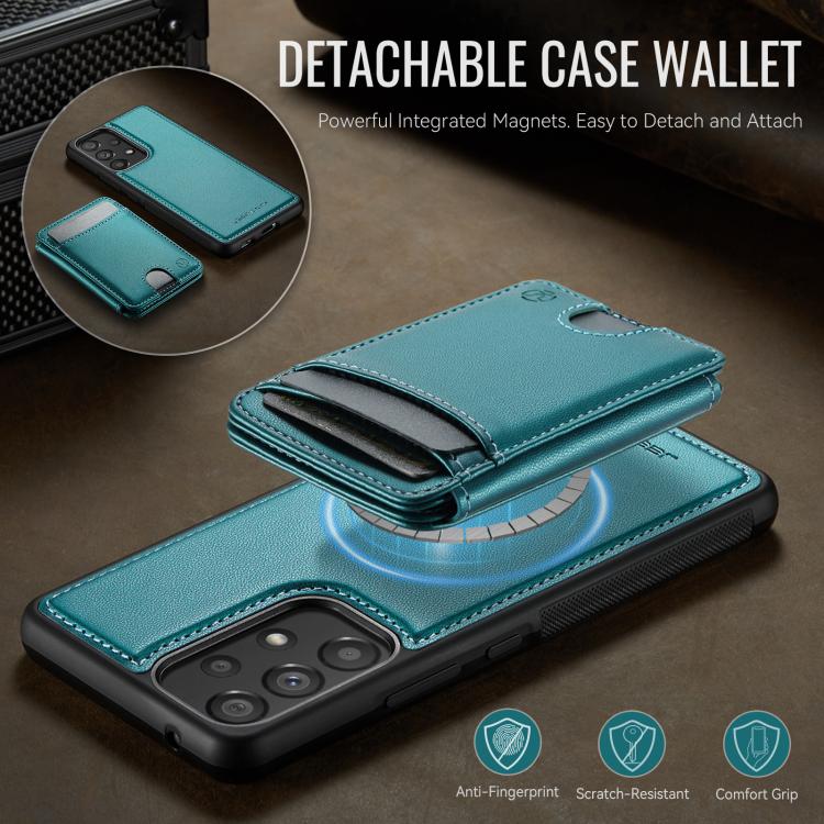 For Samsung Galaxy A53 5G JEEHOOD J10 Flip Card Bag MagSafe Split RFID Leather Phone Case