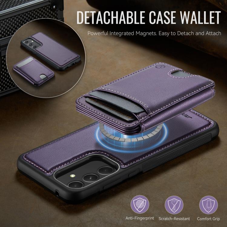For Samsung Galaxy A54 5G JEEHOOD J10 Flip Card Bag MagSafe Split RFID Leather Phone Case