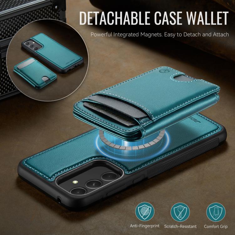 For Samsung Galaxy A54 5G JEEHOOD J10 Flip Card Bag MagSafe Split RFID Leather Phone Case