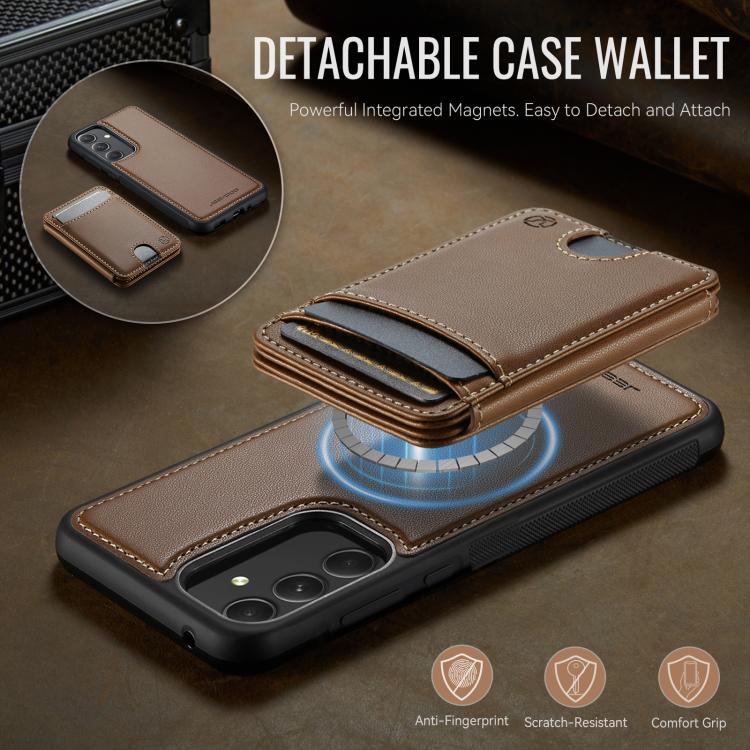 For Samsung Galaxy A54 5G JEEHOOD J10 Flip Card Bag MagSafe Split RFID Leather Phone Case