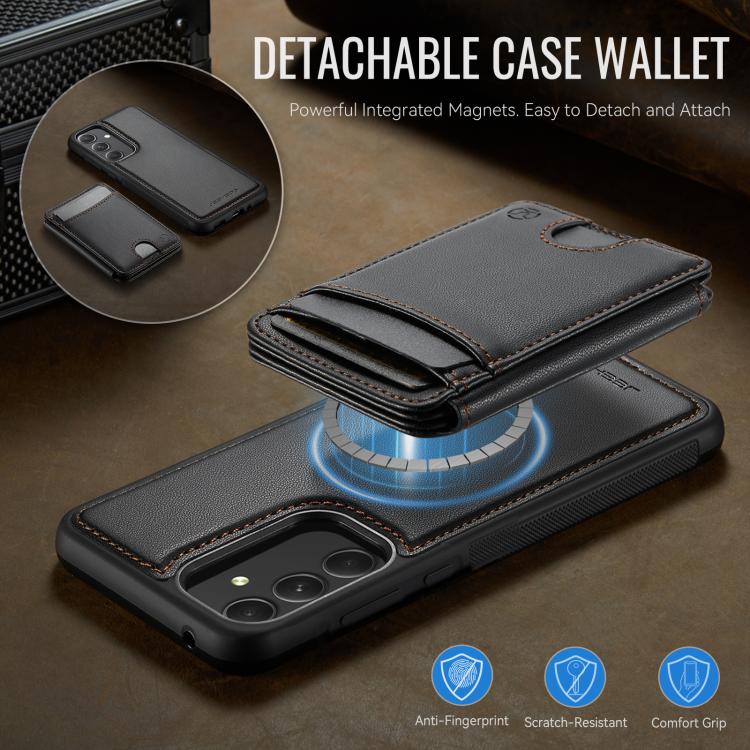 For Samsung Galaxy A54 5G JEEHOOD J10 Flip Card Bag MagSafe Split RFID Leather Phone Case