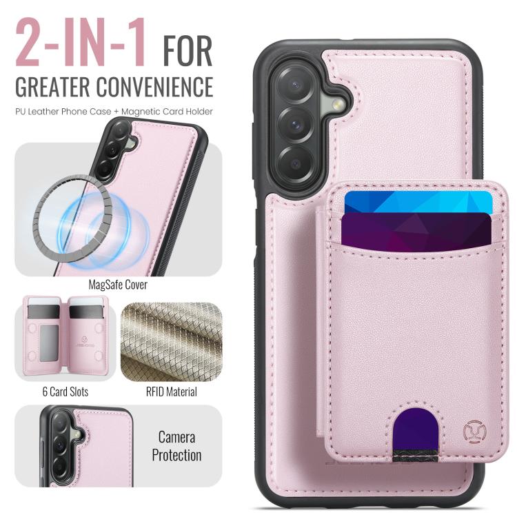 For Samsung Galaxy A37 5G JEEHOOD J10 Flip Card Bag MagSafe Split RFID Leather Phone Case