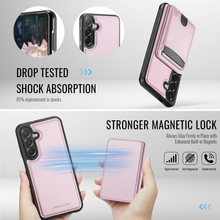 For Samsung Galaxy A37 5G JEEHOOD J10 Flip Card Bag MagSafe Split RFID Leather Phone Case