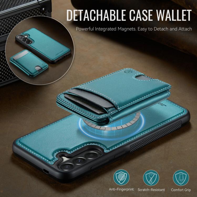 For Samsung Galaxy A37 5G JEEHOOD J10 Flip Card Bag MagSafe Split RFID Leather Phone Case