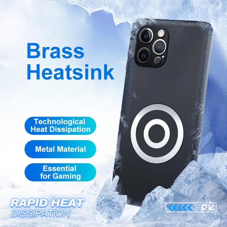 For iPhone 12 Pro Graphene Brass Thermal Grease Cooling Frosted Magnetic Phone Case - Black