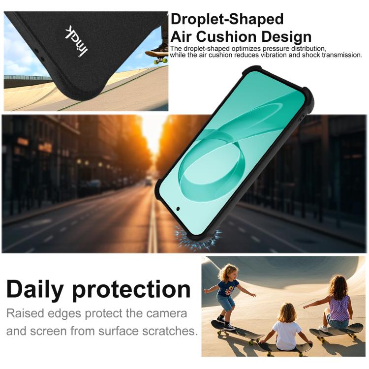 For Redmi K90 / Poco F8 Pro 5G imak Shockproof Airbag TPU Phone Case - Matte Black