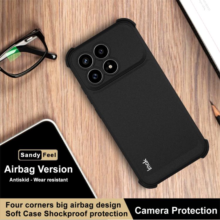For Redmi K90 / Poco F8 Pro 5G imak Shockproof Airbag TPU Phone Case - Matte Black
