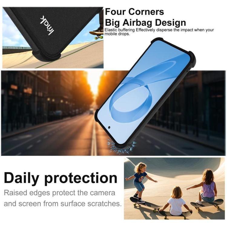 For Redmi K90 Pro Max / Poco F8 Ultra 5G imak Shockproof Airbag TPU Phone Case - Matte Black