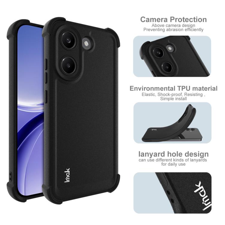 For Redmi Turbo 5 5G / Poco X8 Pro 5G imak Shockproof Airbag TPU Phone Case - Matte Black