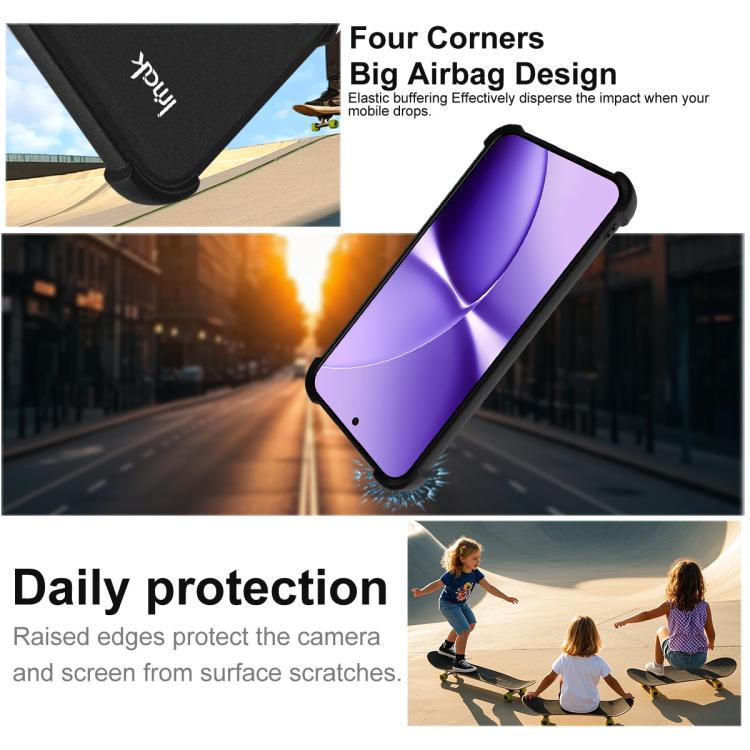 For Redmi Turbo 5 Max 5G/Poco X8 Pro Max 5G imak Shockproof Airbag TPU Phone Case - Matte Black