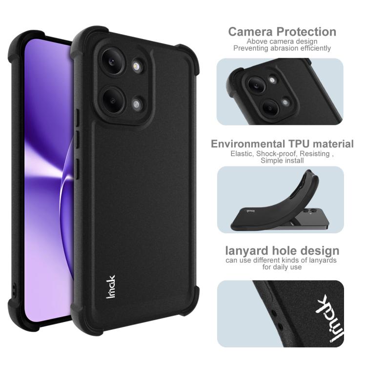 For Redmi Turbo 5 Max 5G/Poco X8 Pro Max 5G imak Shockproof Airbag TPU Phone Case - Matte Black