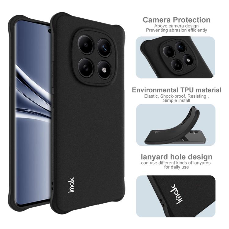 For Redmi Note 15 5G/4G Global 164/Poco M8 5G imak Shockproof Airbag TPU Phone Case - Matte Black
