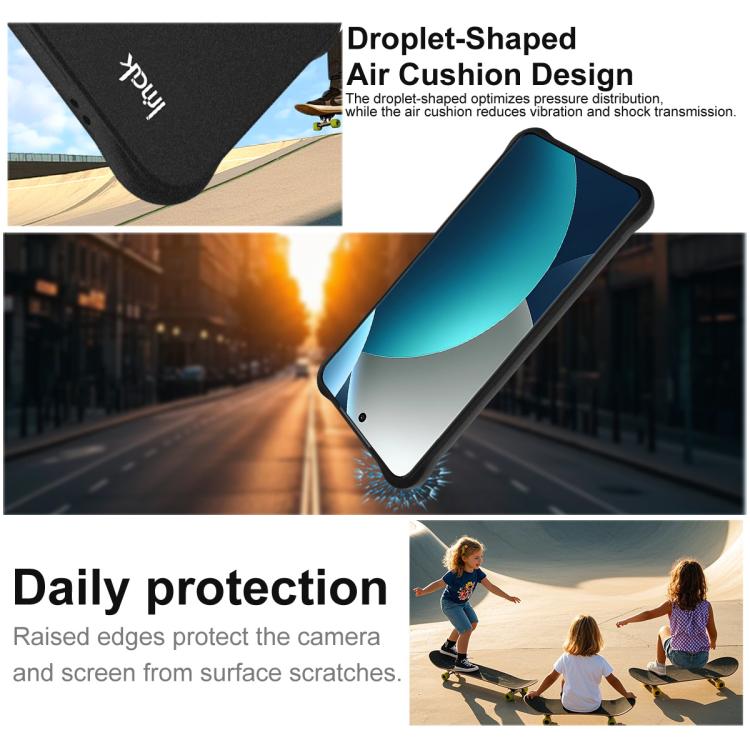 For Redmi Note 15 Pro 4G Global 163.2mm imak Shockproof Airbag TPU Phone Case - Matte Black
