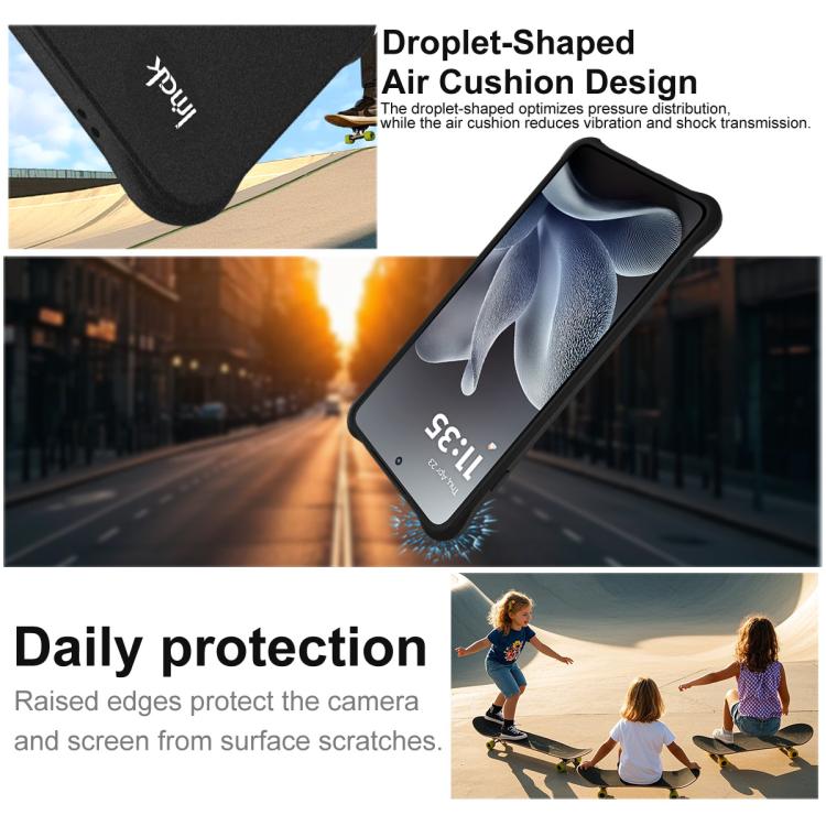 For Motorola Edge 70 / Moto X70 Air 5G imak Shockproof Airbag TPU Phone Case - Matte Black