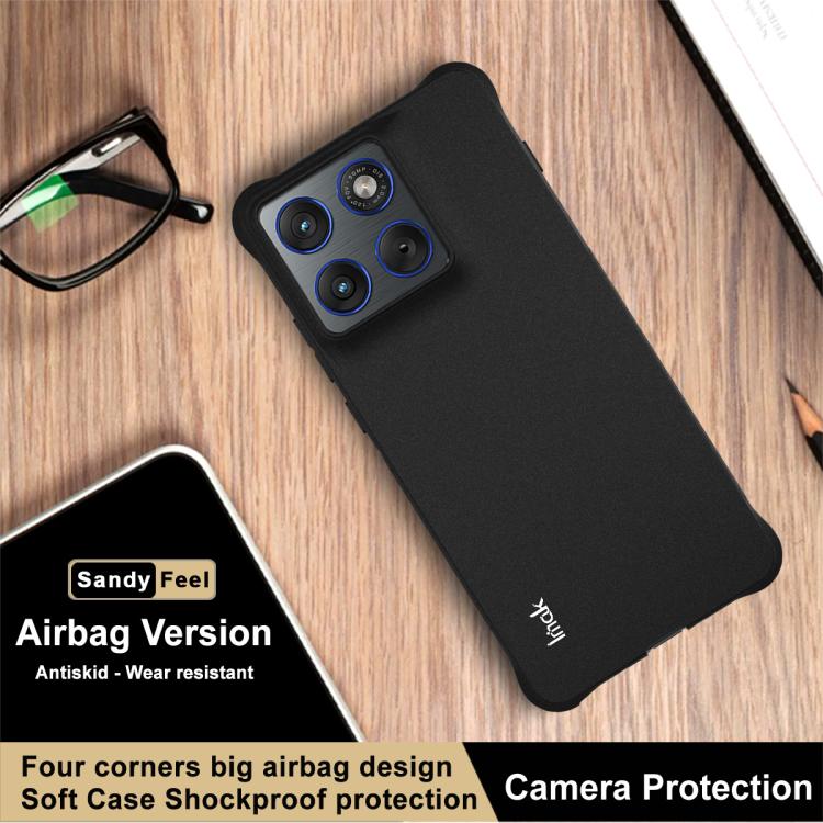 For Motorola Edge 70 / Moto X70 Air 5G imak Shockproof Airbag TPU Phone Case - Matte Black