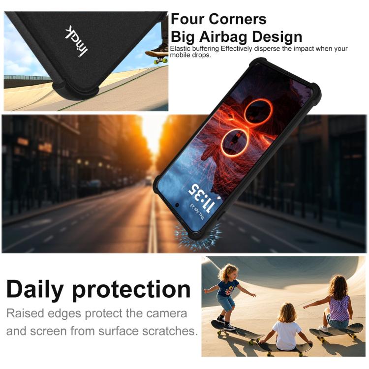 For Motorola ThinkPhone imak Shockproof Airbag TPU Phone Case - Matte Black