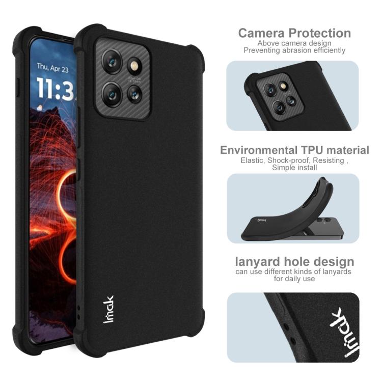 For Motorola ThinkPhone imak Shockproof Airbag TPU Phone Case - Matte Black