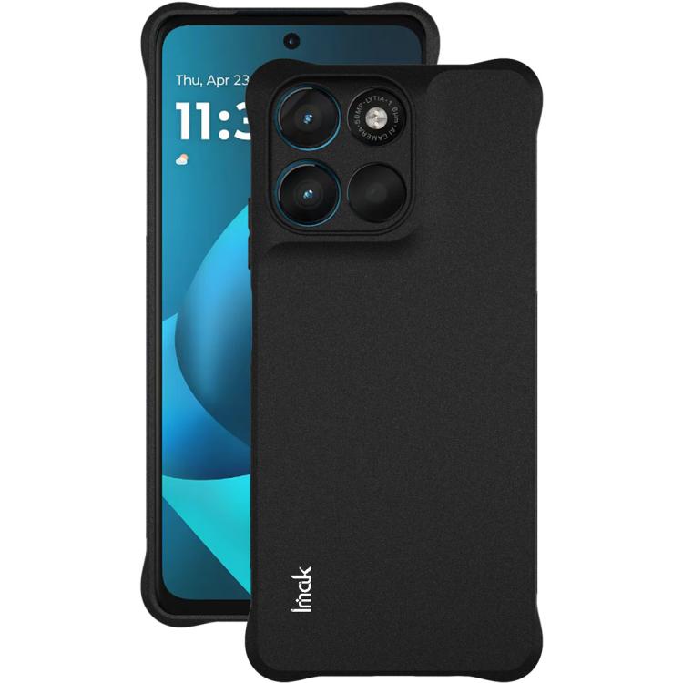 For Motorola G57 Power 5G/G67 Power 5G imak Shockproof Airbag TPU Phone Case - Matte Black
