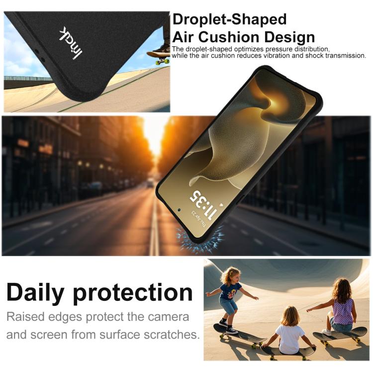 For Motorola Moto X70 Air Pro 5G imak Shockproof Airbag TPU Phone Case - Matte Black