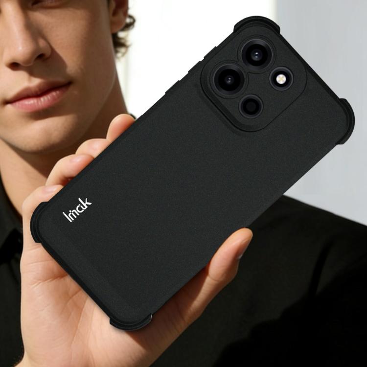 For OnePlus Turbo 6 imak Shockproof Airbag TPU Phone Case - Matte Black