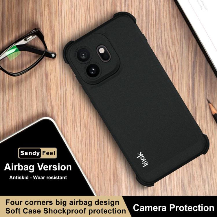 For OnePlus 15T imak Shockproof Airbag TPU Phone Case - Matte Black
