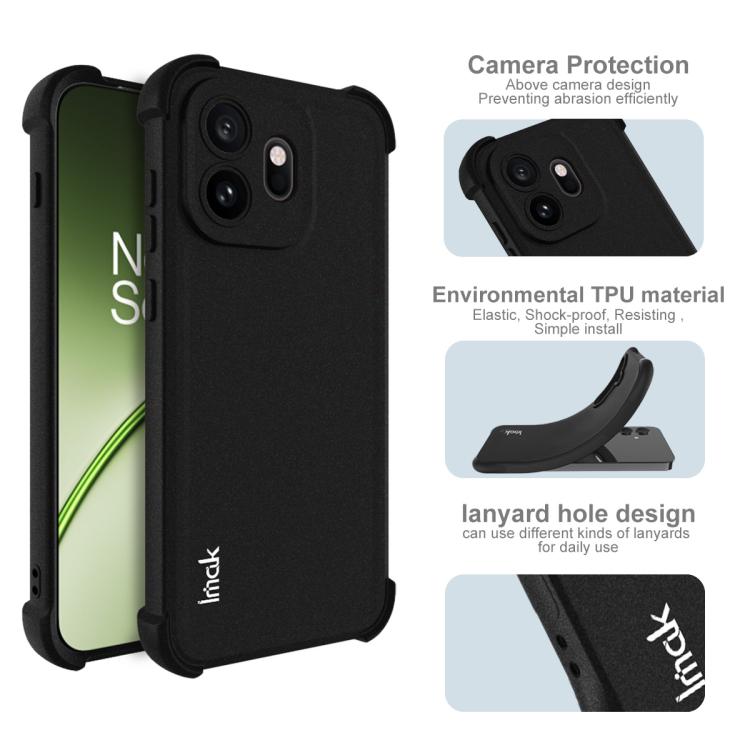 For OnePlus 15T imak Shockproof Airbag TPU Phone Case - Matte Black