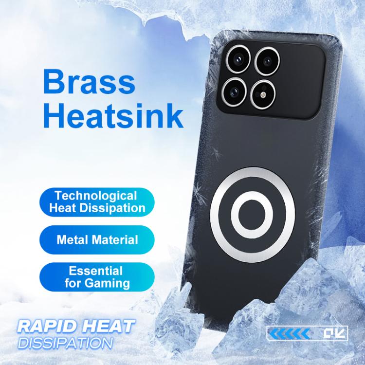 For Redmi K90 / Poco F8 Pro Graphene Brass Thermal Grease Cooling Frosted Magnetic Phone Case - Black