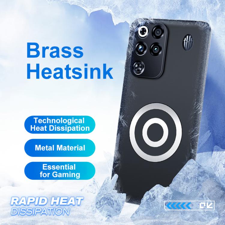 For ZTE nubia RedMagic 11 Pro / 11 Pro+ Graphene Brass Thermal Grease Cooling Frosted Magnetic Phone Case - Black