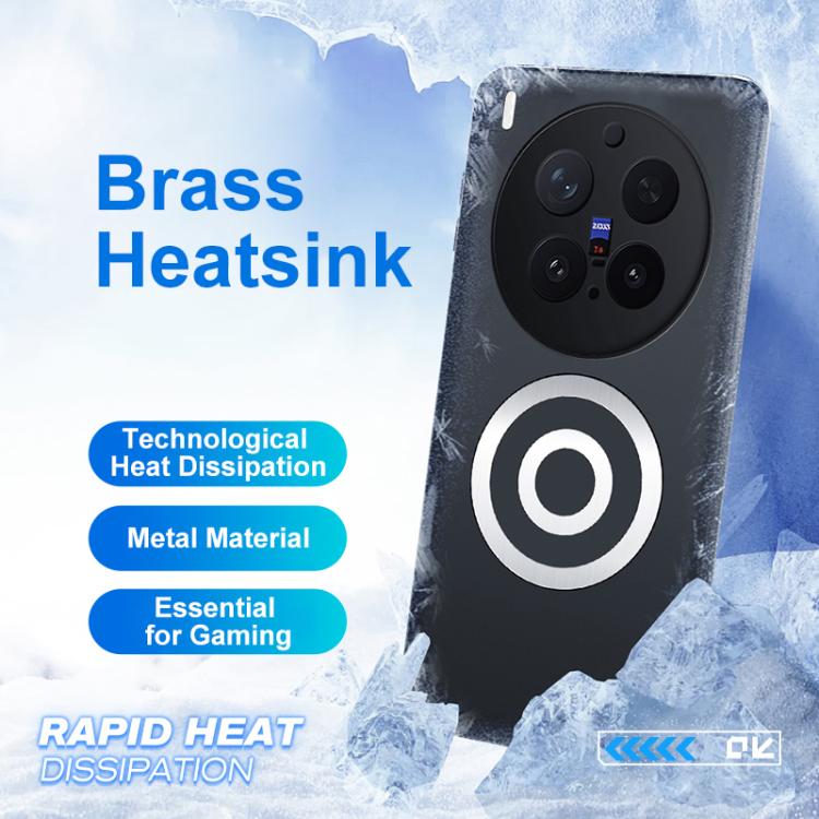 For vivo X300 Pro Graphene Brass Thermal Grease Cooling Frosted Magnetic Phone Case - Black