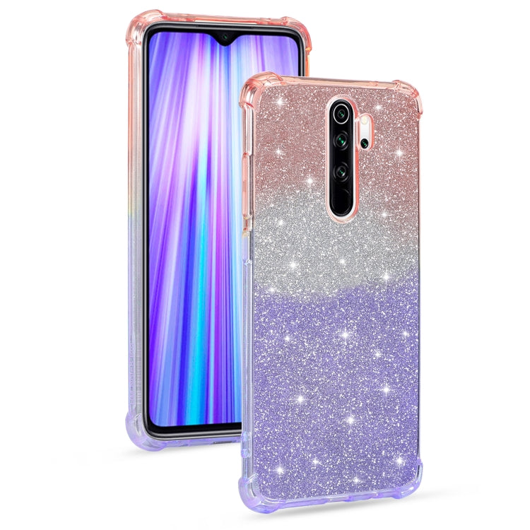 For Xiaomi Redmi Note 8 Pro Gradient Glitter Powder Shockproof TPU Protective Case