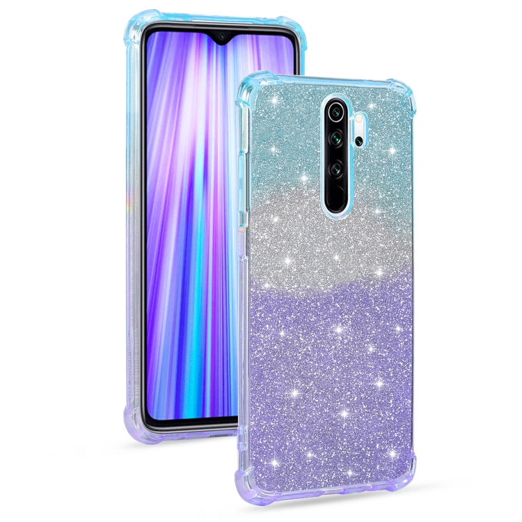 For Xiaomi Redmi Note 8 Pro Gradient Glitter Powder Shockproof TPU Protective Case