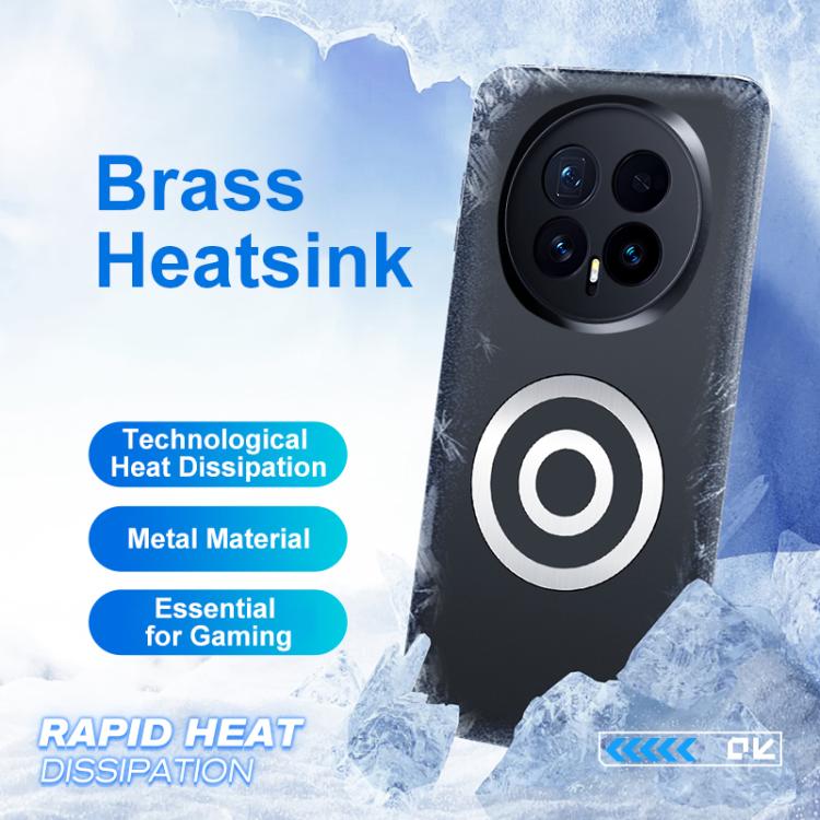For Honor Magic8 Graphene Brass Thermal Grease Cooling Frosted Magnetic Phone Case - Black