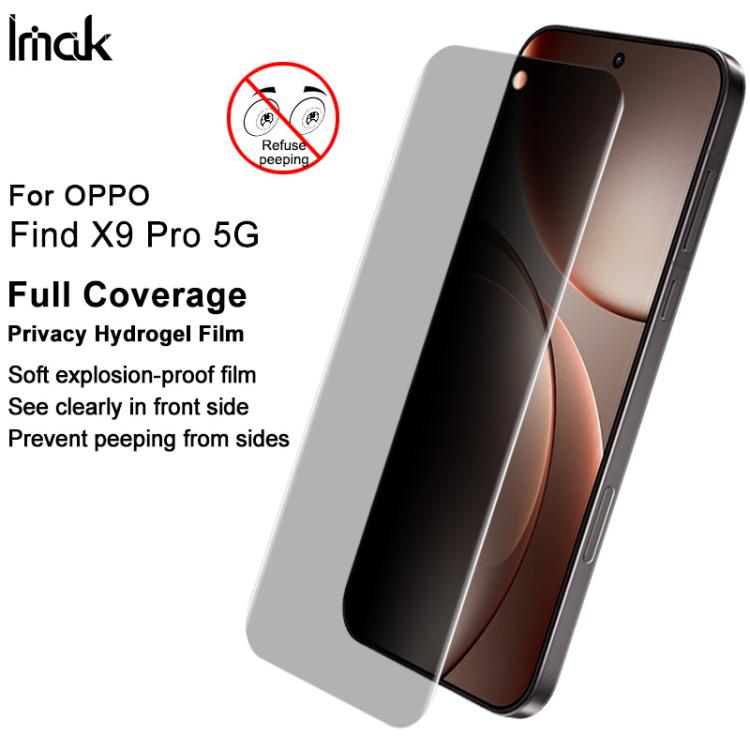 For OPPO Find X9 Pro imak Curved Full Screen Privacy Hydraulic Film III