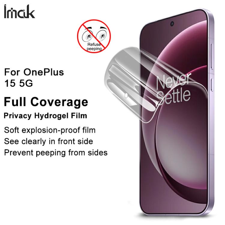 For OnePlus 15 imak Curved Full Screen Privacy Hydraulic Film III