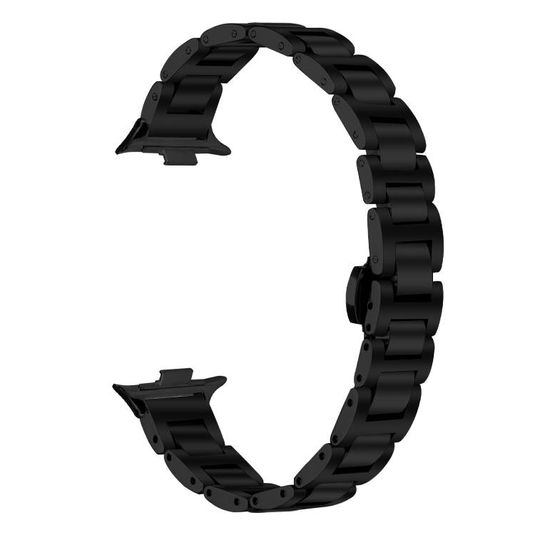 For Redmi Watch6/5/4/Xiaomi Band 9 Pro/8 Pro Slim Butterfly Buckle Metal Stainless Steel Watch Band