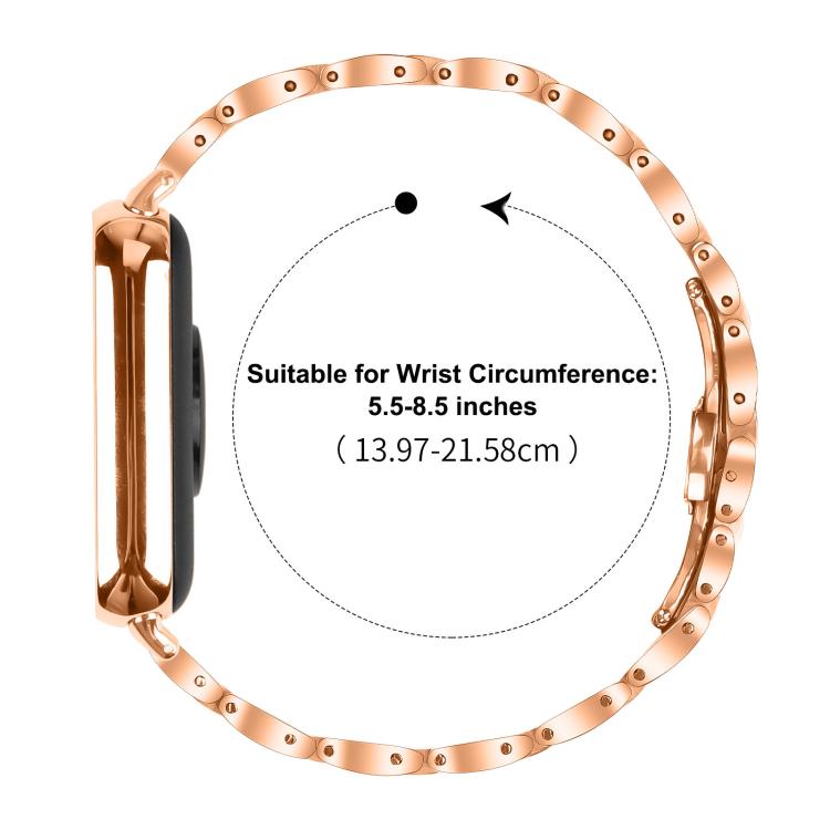 For Redmi Watch6/5/4/Xiaomi Band 9 Pro/8 Pro Slim Butterfly Buckle Metal Stainless Steel Watch Band