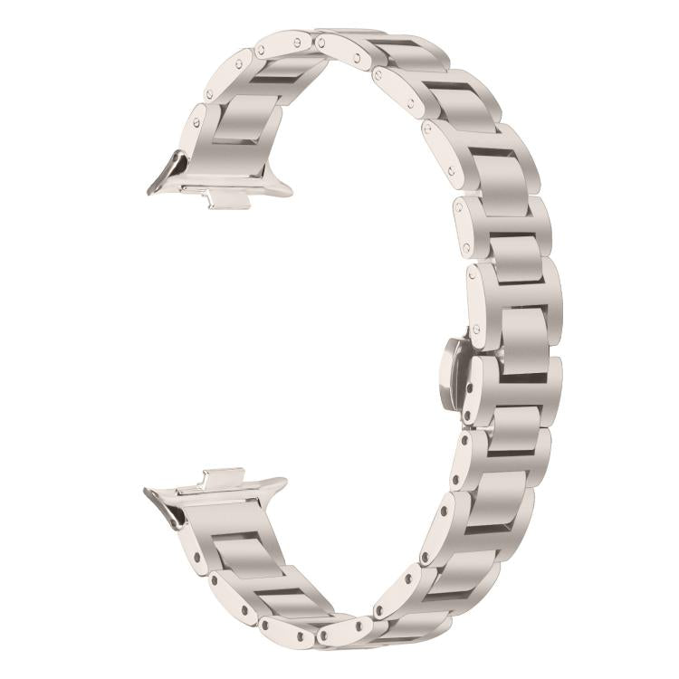 For Redmi Watch6/5/4/Xiaomi Band 9 Pro/8 Pro Slim Butterfly Buckle Metal Stainless Steel Watch Band