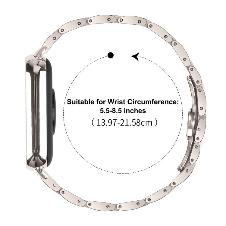 For Redmi Watch6/5/4/Xiaomi Band 9 Pro/8 Pro Slim Butterfly Buckle Metal Stainless Steel Watch Band