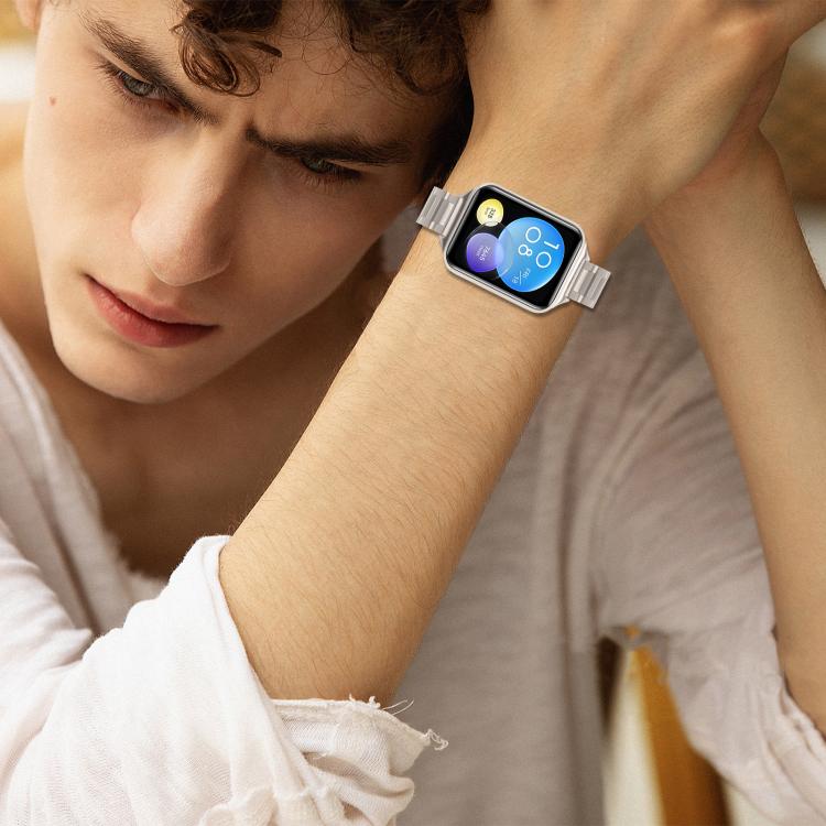 For Redmi Watch6/5/4/Xiaomi Band 9 Pro/8 Pro Slim Butterfly Buckle Metal Stainless Steel Watch Band