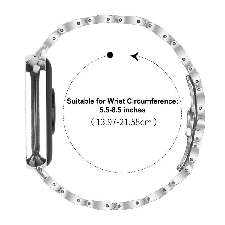 For Redmi Watch6/5/4/Xiaomi Band 9 Pro/8 Pro Slim Butterfly Buckle Metal Stainless Steel Watch Band
