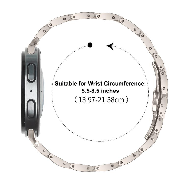 For Samsung Galaxy Ultra 47mm / Ultra 2025 Slim Butterfly Buckle Metal Stainless Steel Watch Band