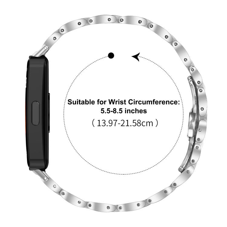 For Huawei Band 10 / 9 / 8 Slim Butterfly Buckle Metal Stainless Steel Watch Band