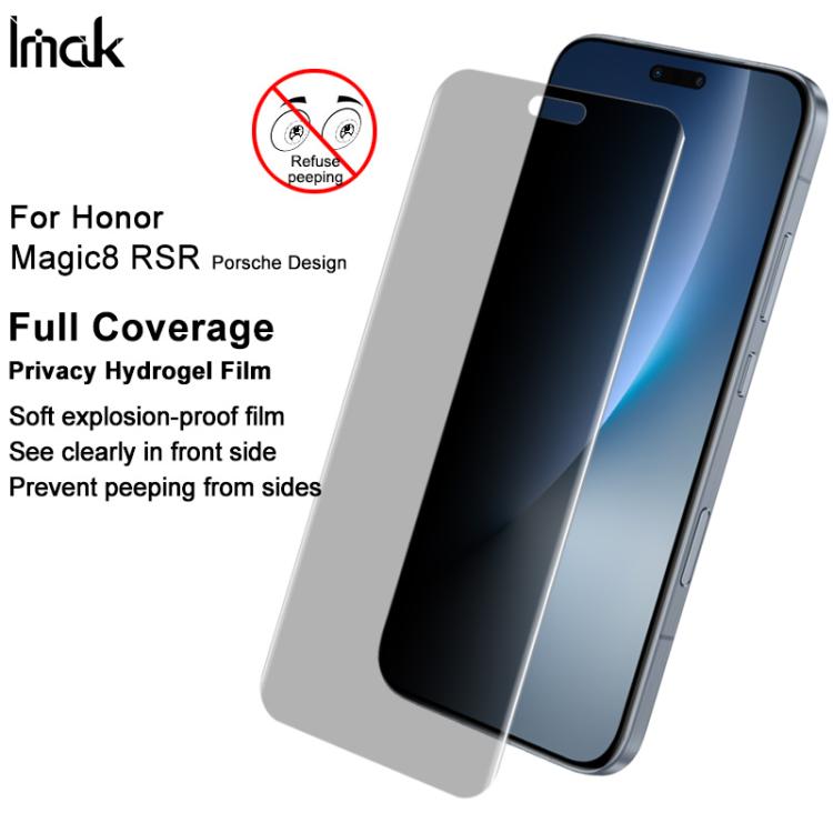 For Honor Magic8 RSR Porsche Design imak Curved Full Screen Privacy Hydraulic Film III