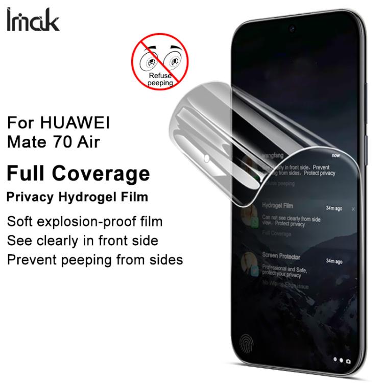 For Huawei Mate 70 Air 5G imak Curved Full Screen Privacy Hydraulic Film III