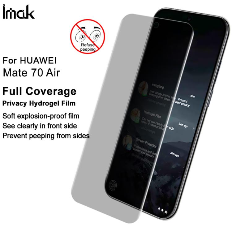 For Huawei Mate 70 Air 5G imak Curved Full Screen Privacy Hydraulic Film III